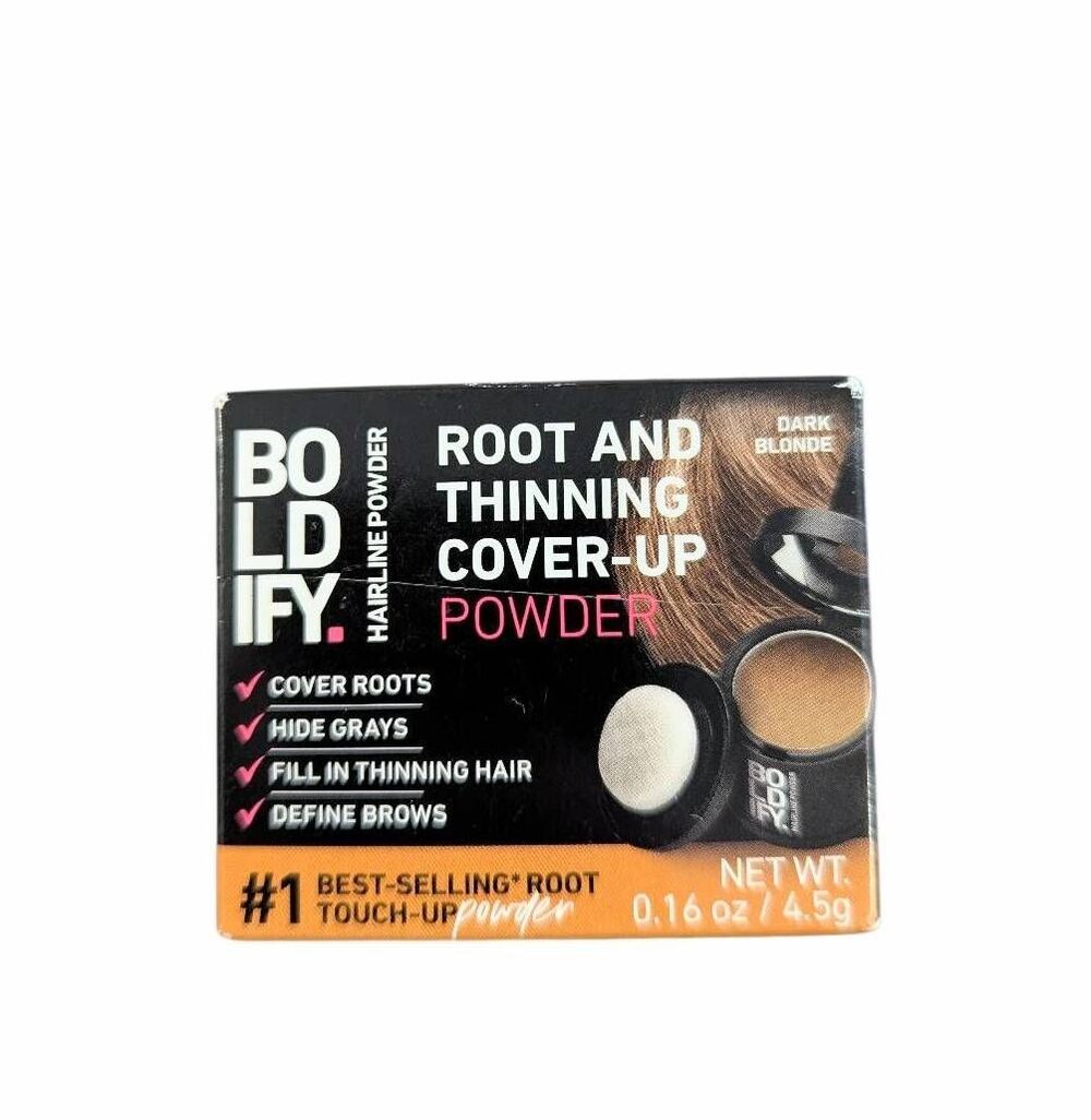 Boldify Dark Blonde Hair thinning root bald spot coverup powder compact New